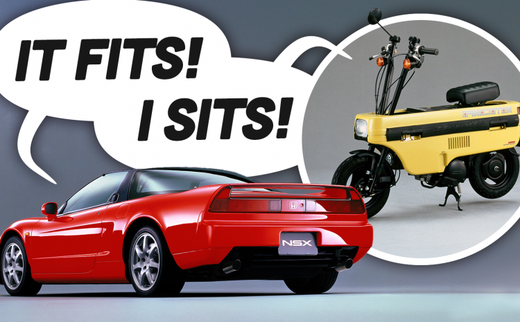  Скутер Motocompo идеально помещается в багажник NSX